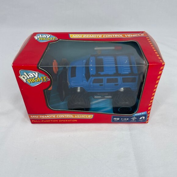 Play Right Set of 2 Remote Control Vehicle Blue Jeep Red Monster Truck Kids Toy - Picture 8 of 10